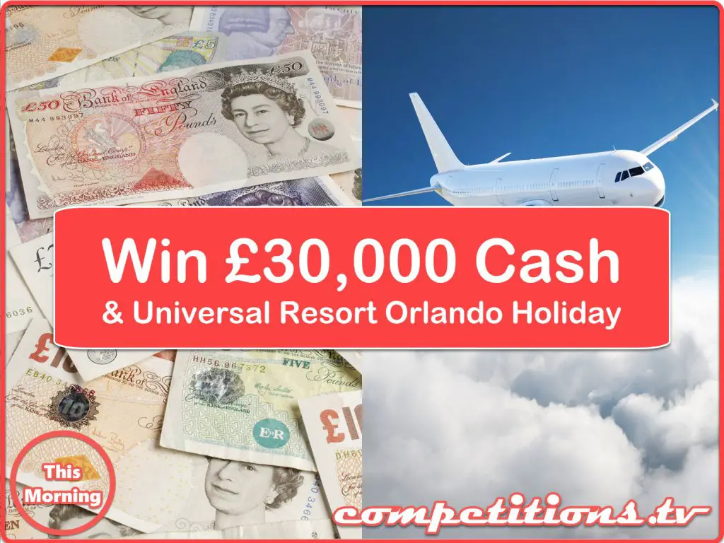 This Morning £30,000 cash and Universal Orlando Resort holiday